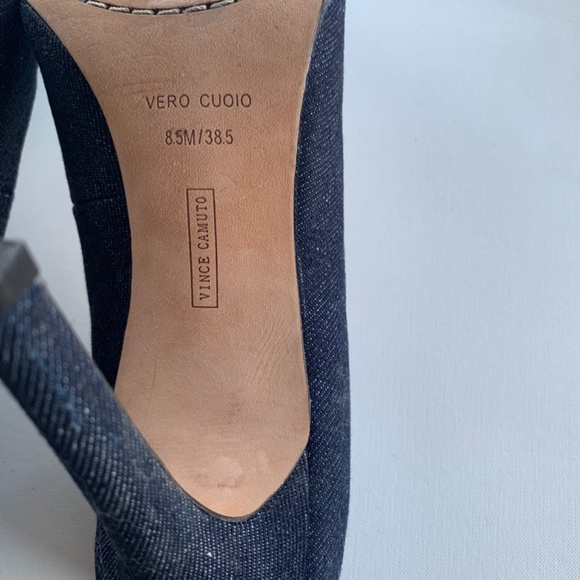 Vince Camuto high heels, 8.5, denim - Picture 6 of 12